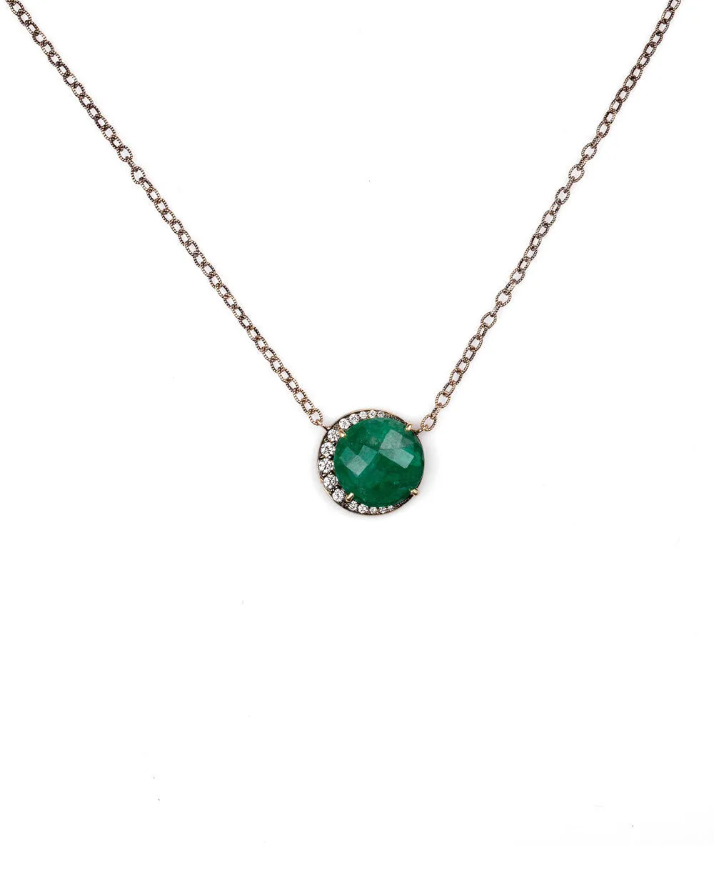 Faceted Emerald Necklace