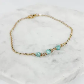 Faceted Larimar Bracelet