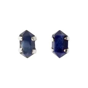 Faceted Stud Blue Sapphire