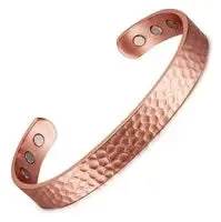 Fashion Magnetic Opening Adjustable Red Copper Retro Bracelet Cross Bracelet for Men