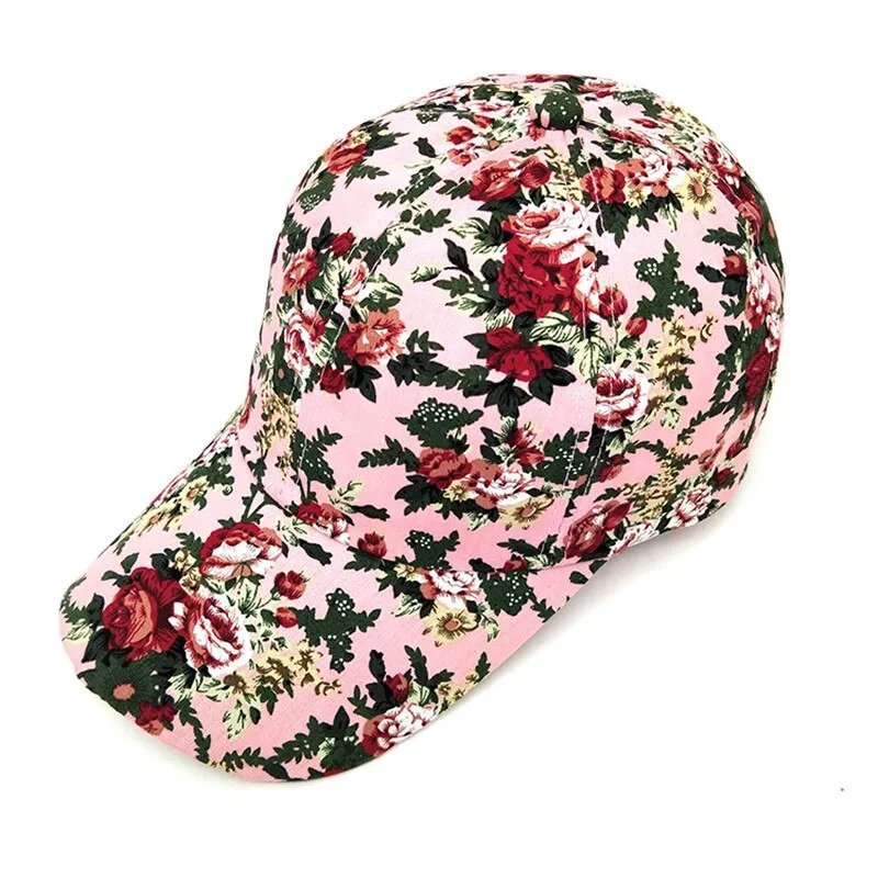 Female Sun Hat Adjustable dense flower pattern Baseball Cap Flower print Hats For women Four Seasons Snapback cap