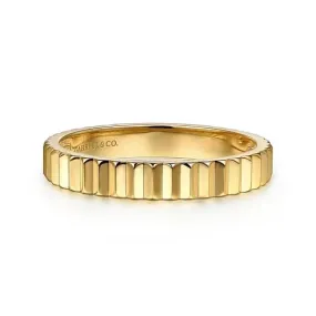 Gabriel & Co. Gold Fluted Stackable Ring