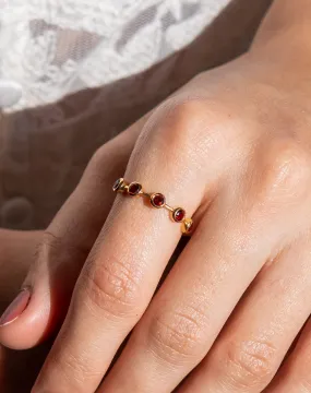 Garnet Birthstone Ring, Capricorn