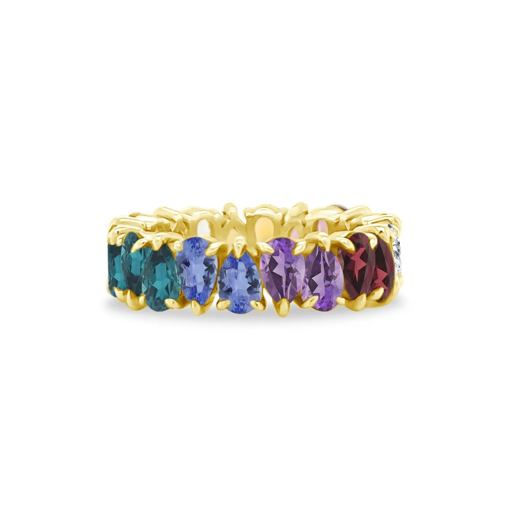 Gemstone Rotating Pear Band