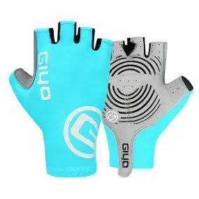 GIYO Outdoor Half-Finger Gloves Mountain Road Bike Cycling Gloves, Size: M(Light Blue)