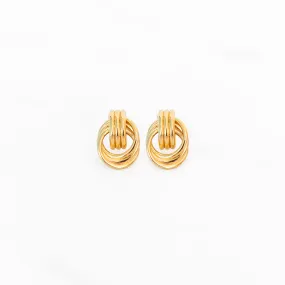 Gold Knot Drop Earrings