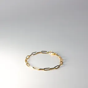 Gold Paperclip Link Bracelet 4MM Model-AB0765