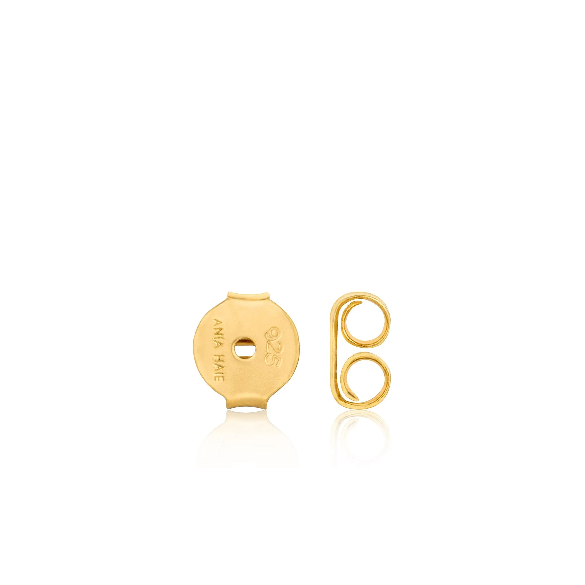 Gold Rope Heart Stud Earrings