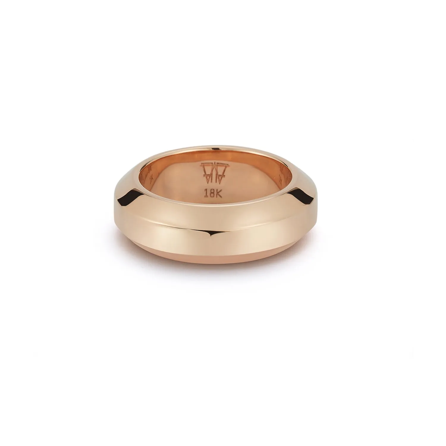 GRANT MEN'S 18K ROSE GOLD ANGLED BAND RING