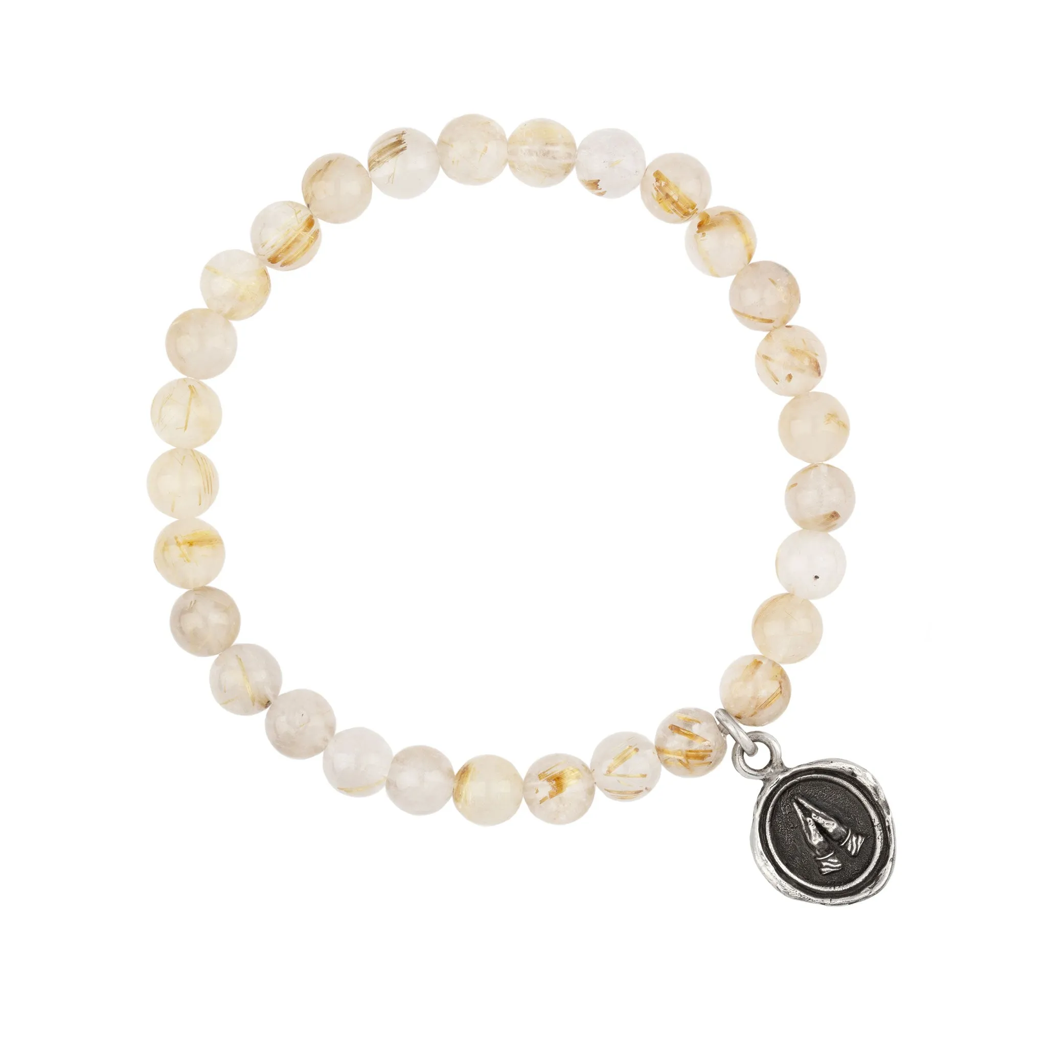 Grateful Appreciation Talisman Stretch Stone Bracelet