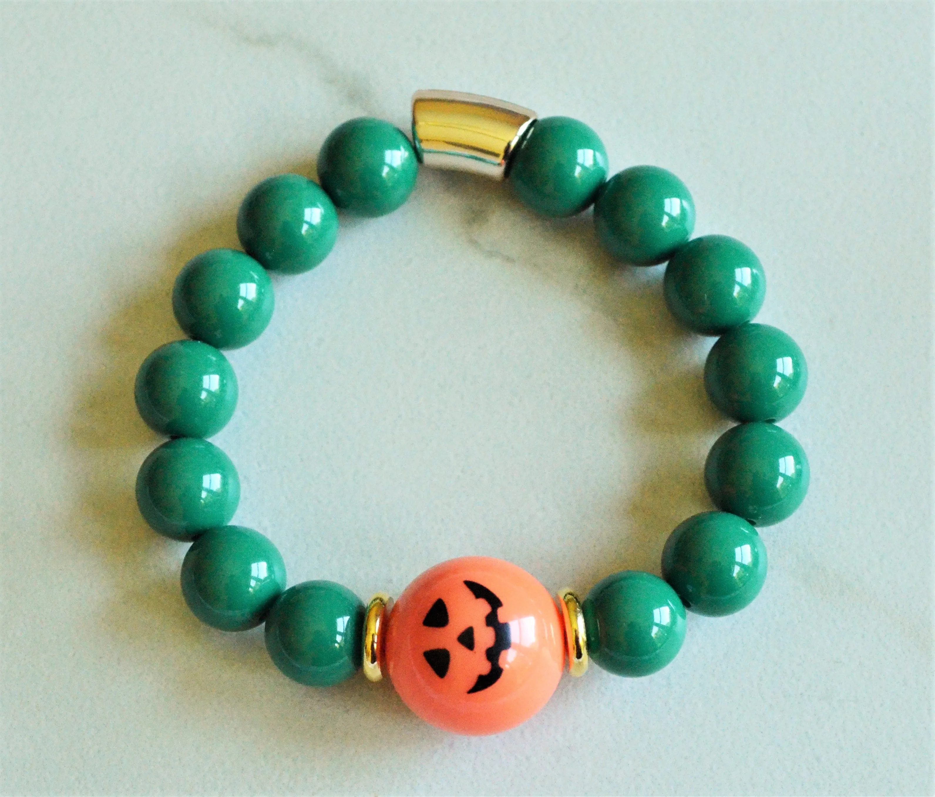 Halloween Bead Lucite Bracelet Halloween Jewelry Stretch Womens Bracelet