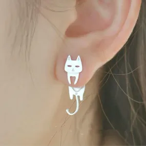 Hanging Fish & Cat Earrings