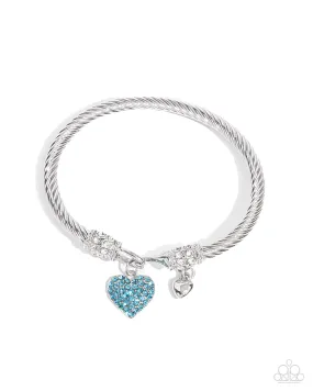 Heart Hour - Blue and silver bracelet