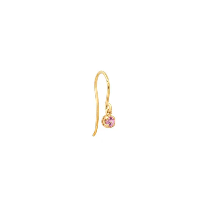 Illusion Set Pink Sapphire Drop Earrings