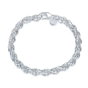 Inception Weave Bracelet in 18K White Gold Plated