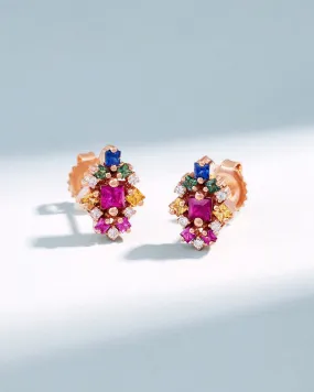 La Fantaisie Star Rainbow Sapphire Studs