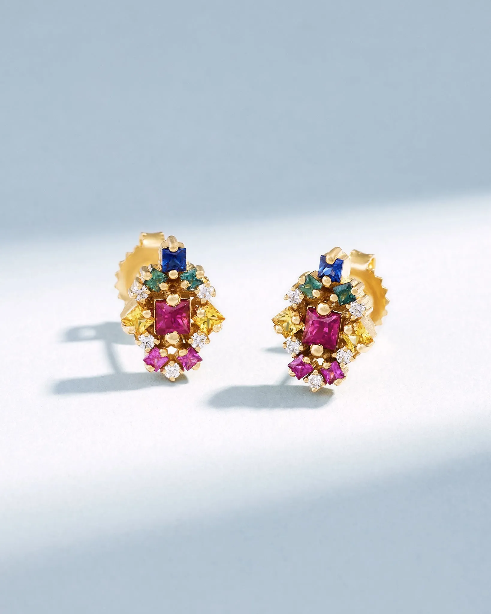 La Fantaisie Star Rainbow Sapphire Studs