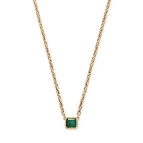 LARGE EMERALD BAGUETTE NECKLACE