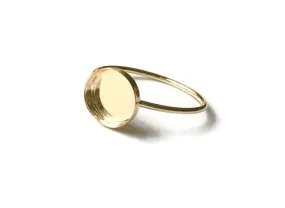 Large Gold Filled Ring Blank Round Setting | 15 mm, 18 mm