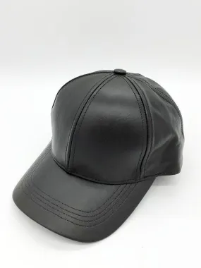 LEATHER BASEBALL CAP