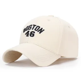 Letter boston Embroidery Cap Casual Outdoor Baseball Caps For Men Hats Women Snapback Caps For Adult Sun Hat