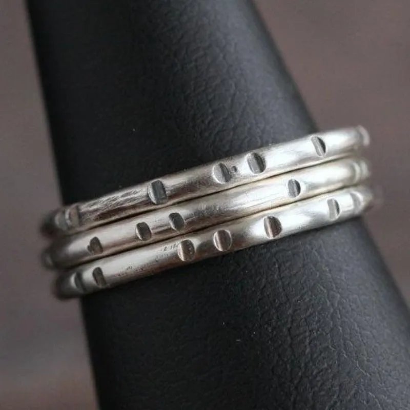 Little Joy - Oxidized Sterling Silver Ring Band