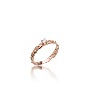 Living Heirloom Ring in Rose Gold with Diamonds - 3mm