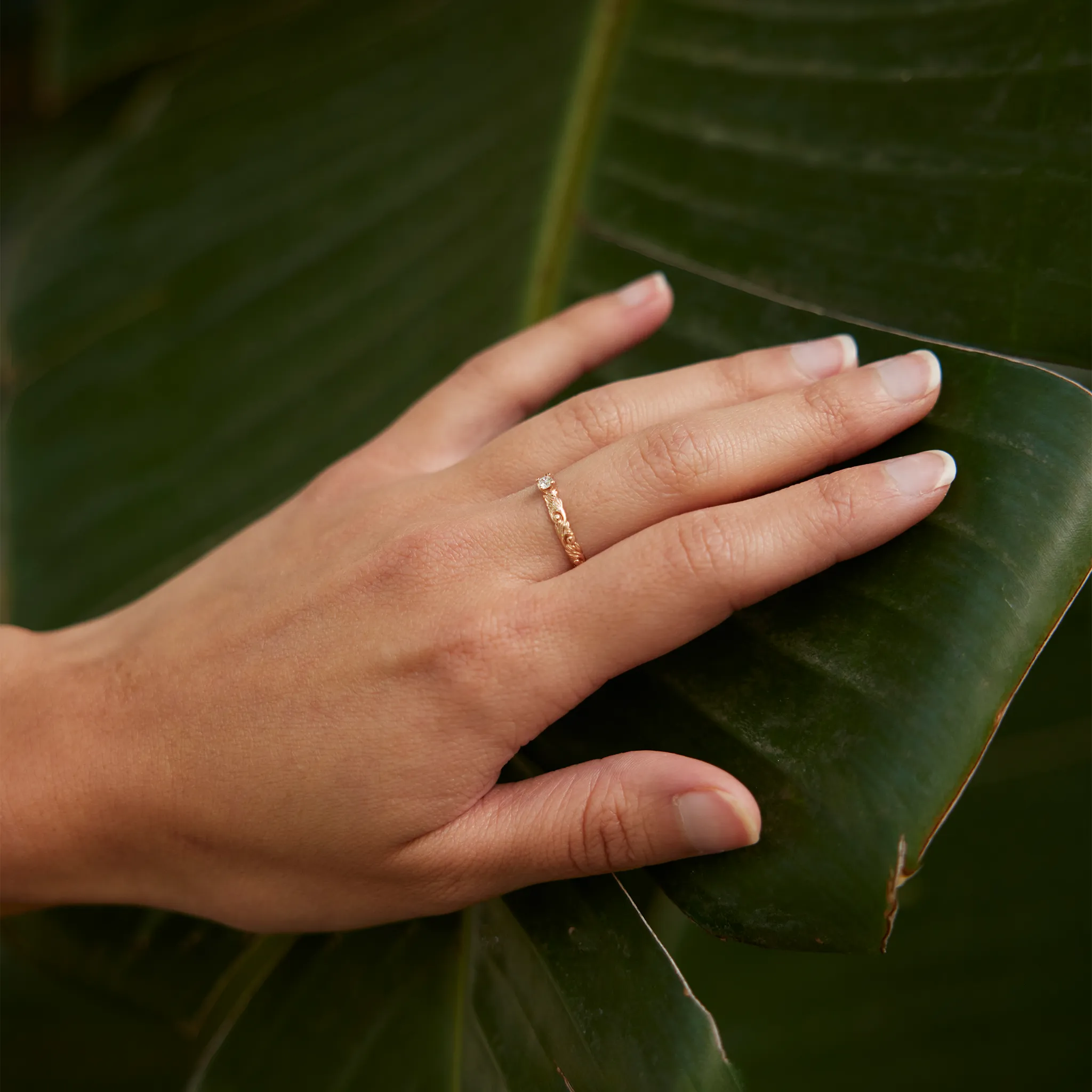 Living Heirloom Ring in Rose Gold with Diamonds - 3mm