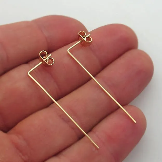 Long Bar Earrings - Modern Jewelry