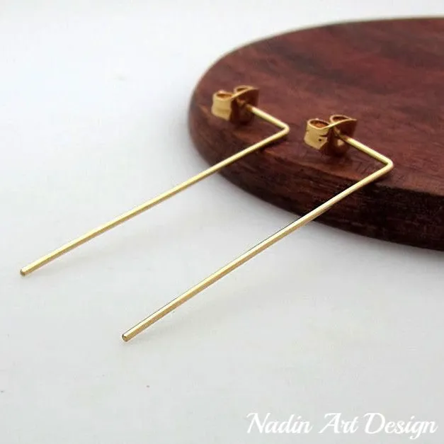 Long Bar Earrings - Modern Jewelry