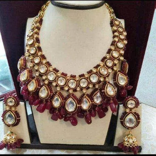 Long Emerald Kundan Necklace