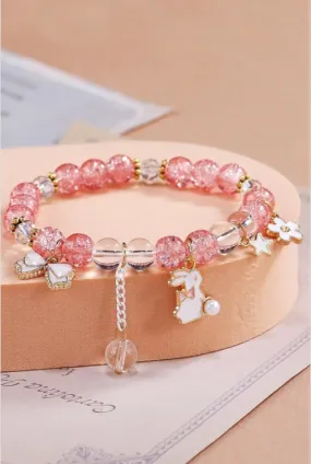 Lucky Rabbit Charm Bead Bracelet