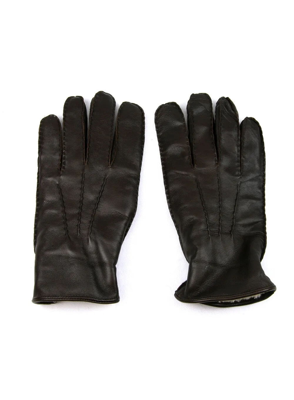 Luxury Men's Hand Sewn Lambskin Lined Leather Gloves