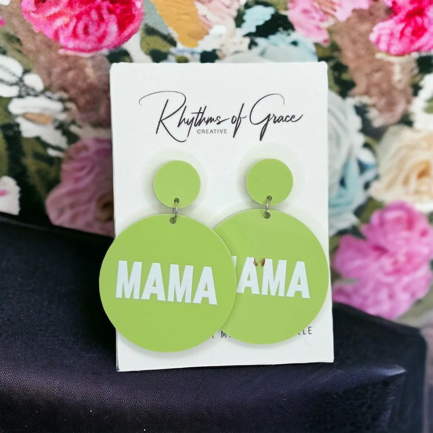 MAMA Earrings - Handmade Earrings, Baby Shower, New Mom, Mother’s Day, Mom Earrings, Momma Earrings, Pregnancy Announcement, Gender Reveal