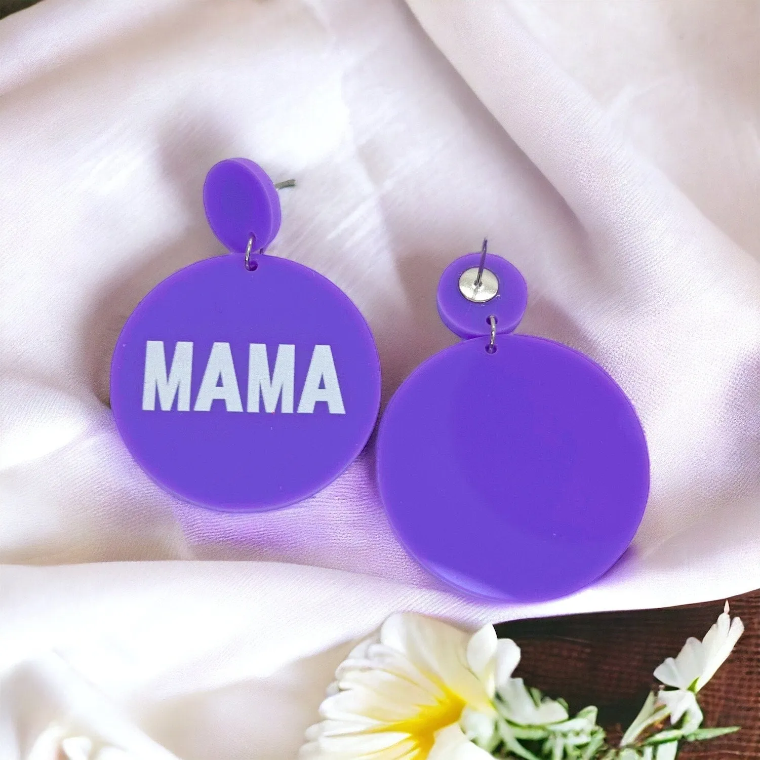 MAMA Earrings - Handmade Earrings, Baby Shower, New Mom, Mother’s Day, Mom Earrings, Momma Earrings, Pregnancy Announcement, Gender Reveal