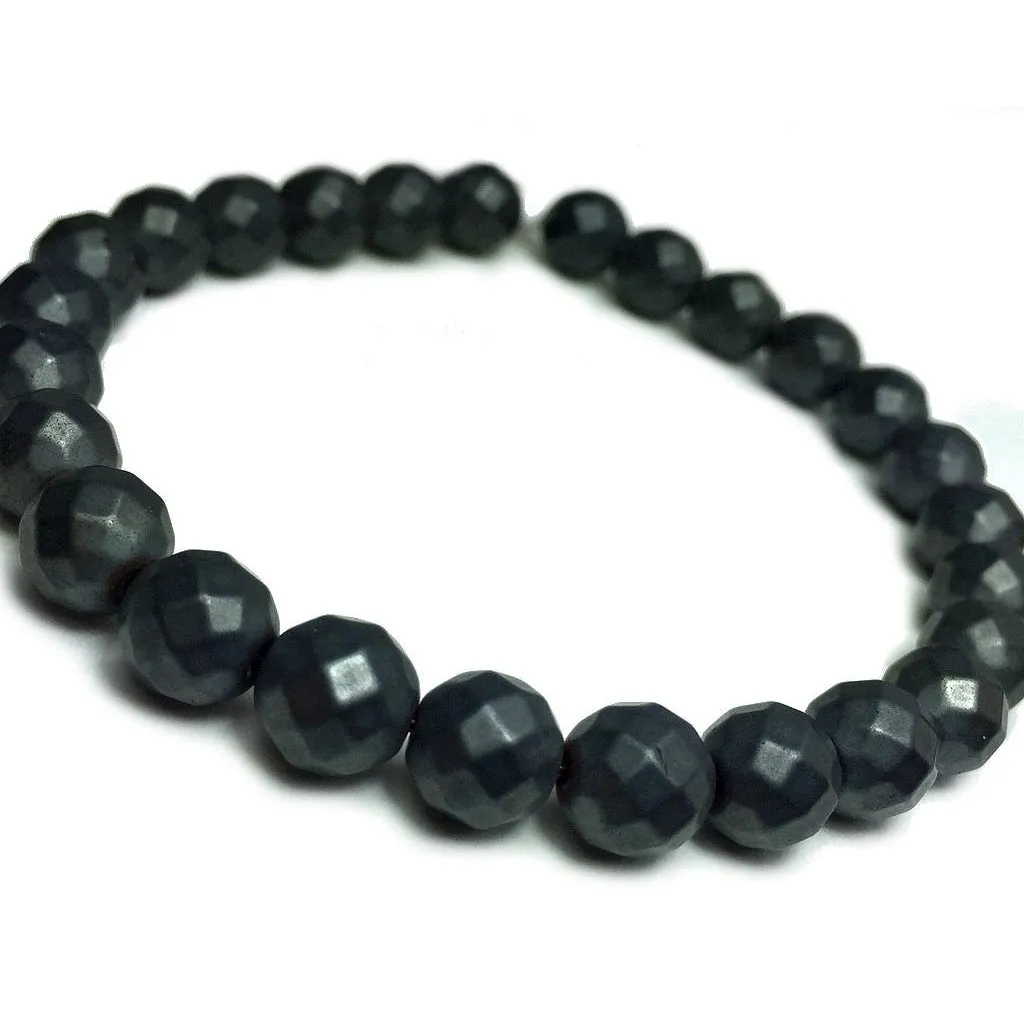 Matte Hematite Stretch Bracelet