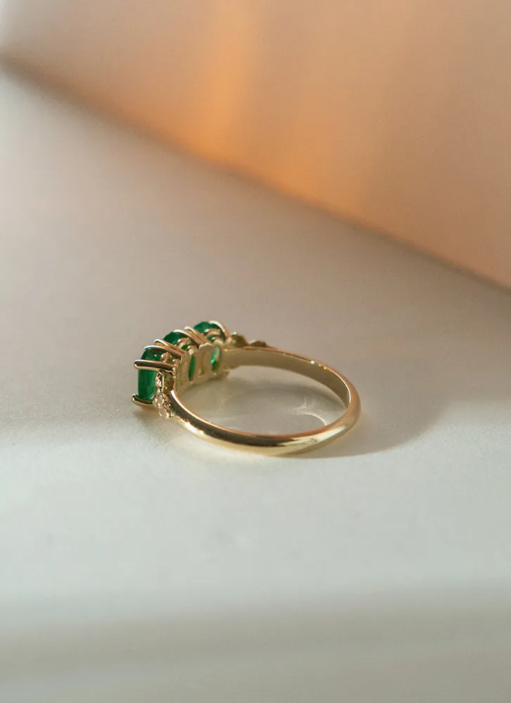 Max emerald ring 14k gold