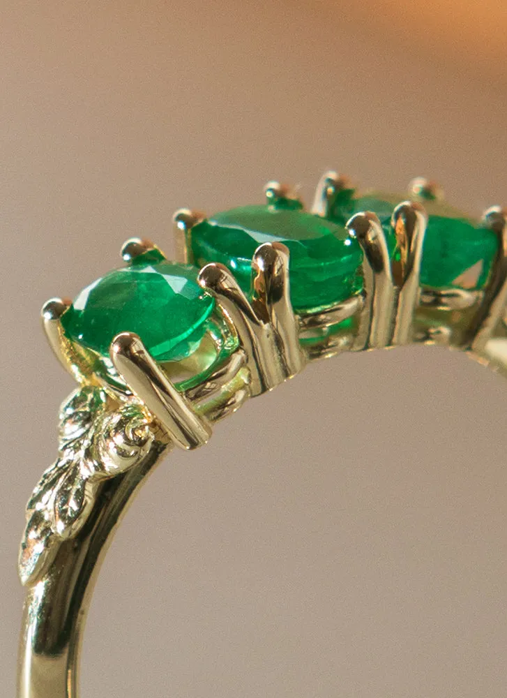 Max emerald ring 14k gold