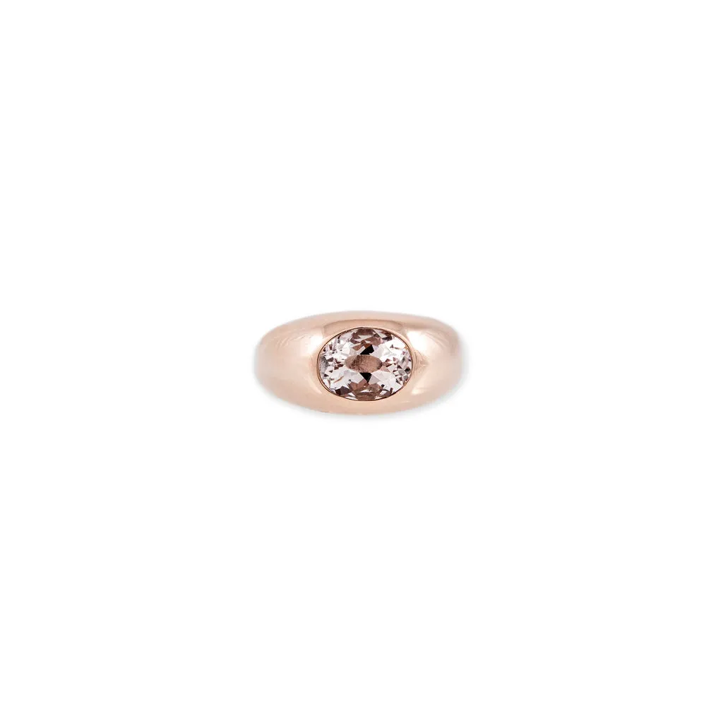 MEDIUM MORGANITE DOME RING