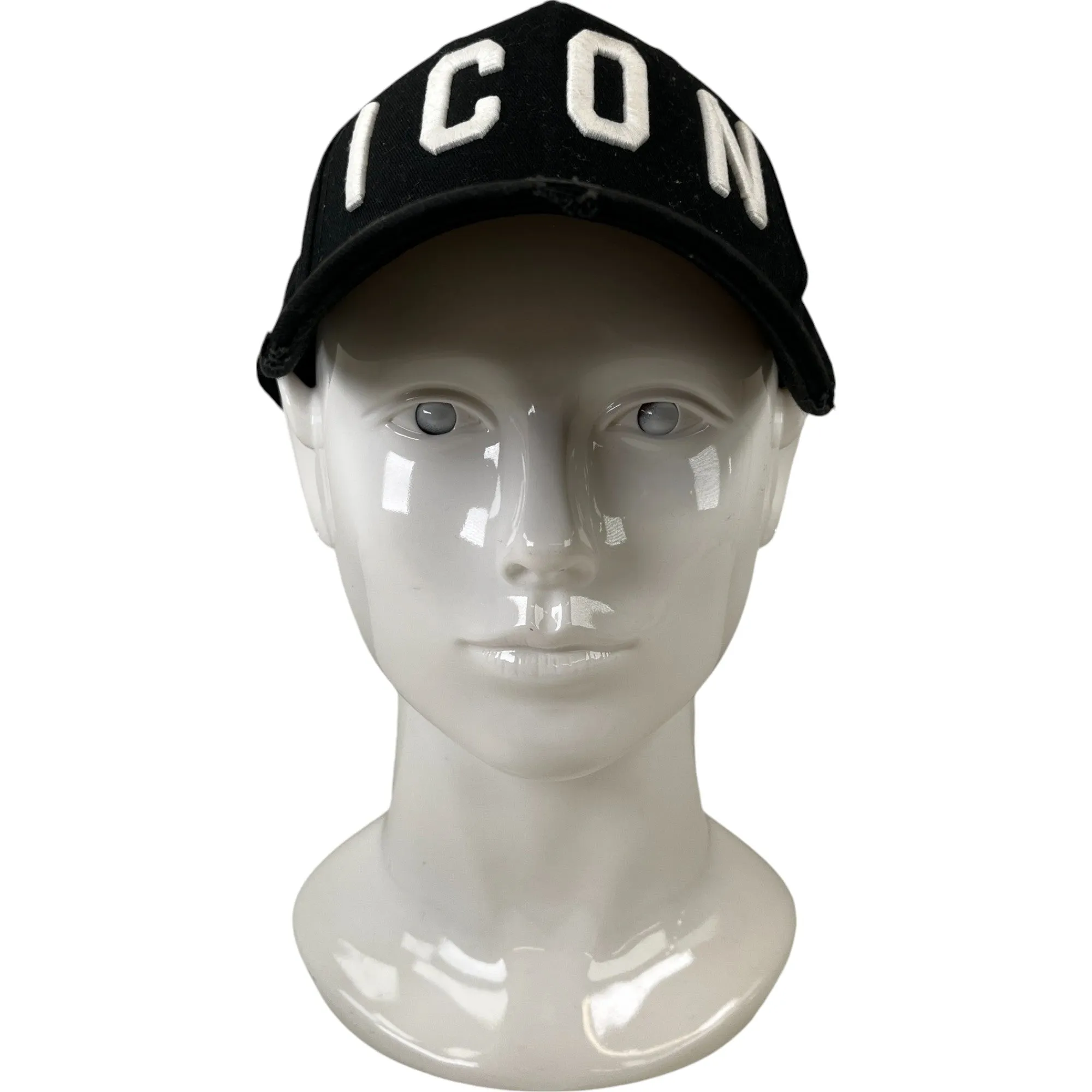 Men's Icon Logo Distressed Cap Black