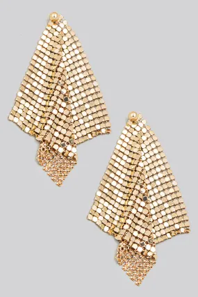 Mesh Chain Drop Earrings