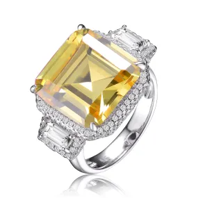 Montfort Yellow Ascher Three-Stone Limited Edition Ring