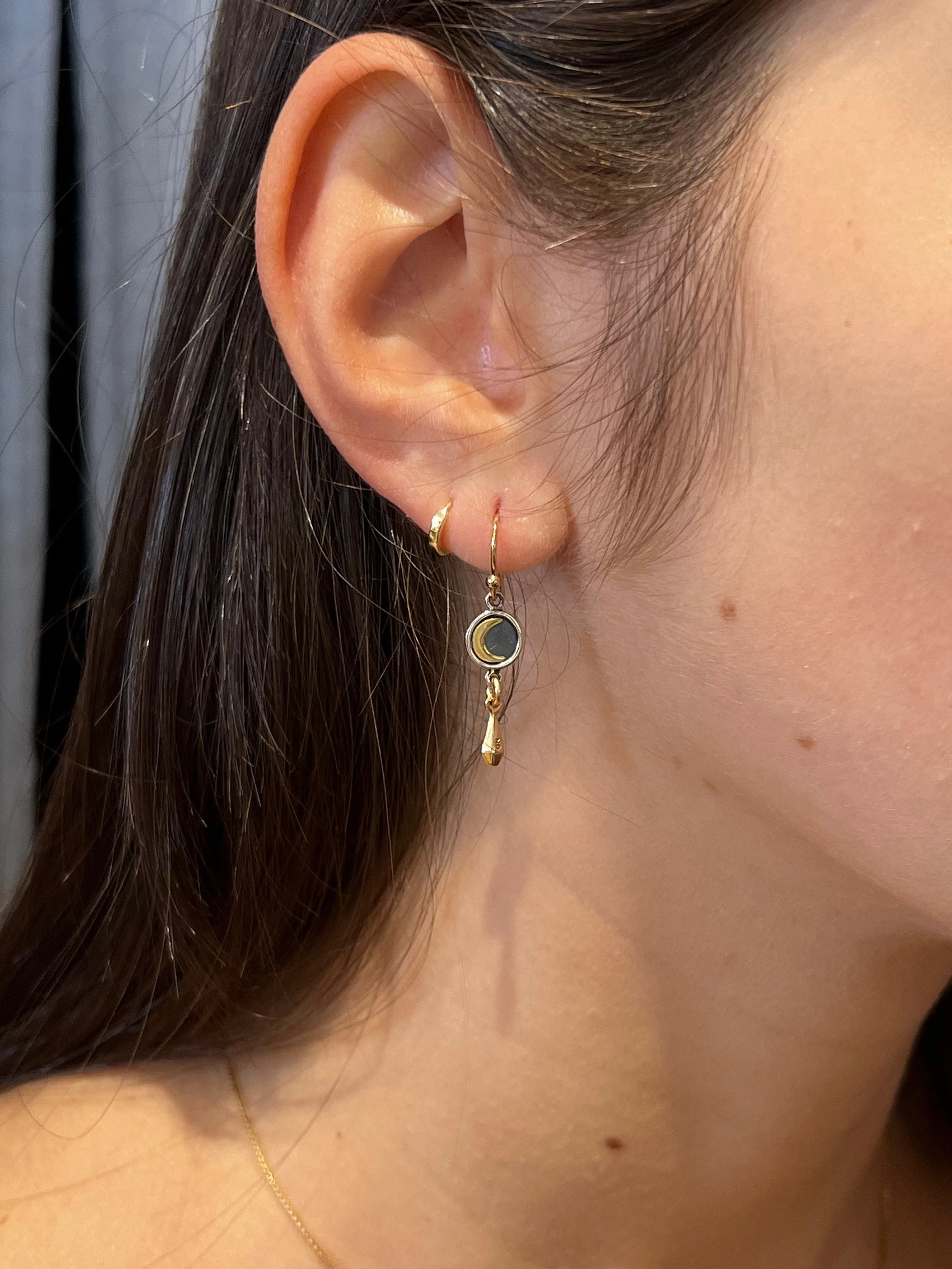 Moon and Sun Drop Earrings