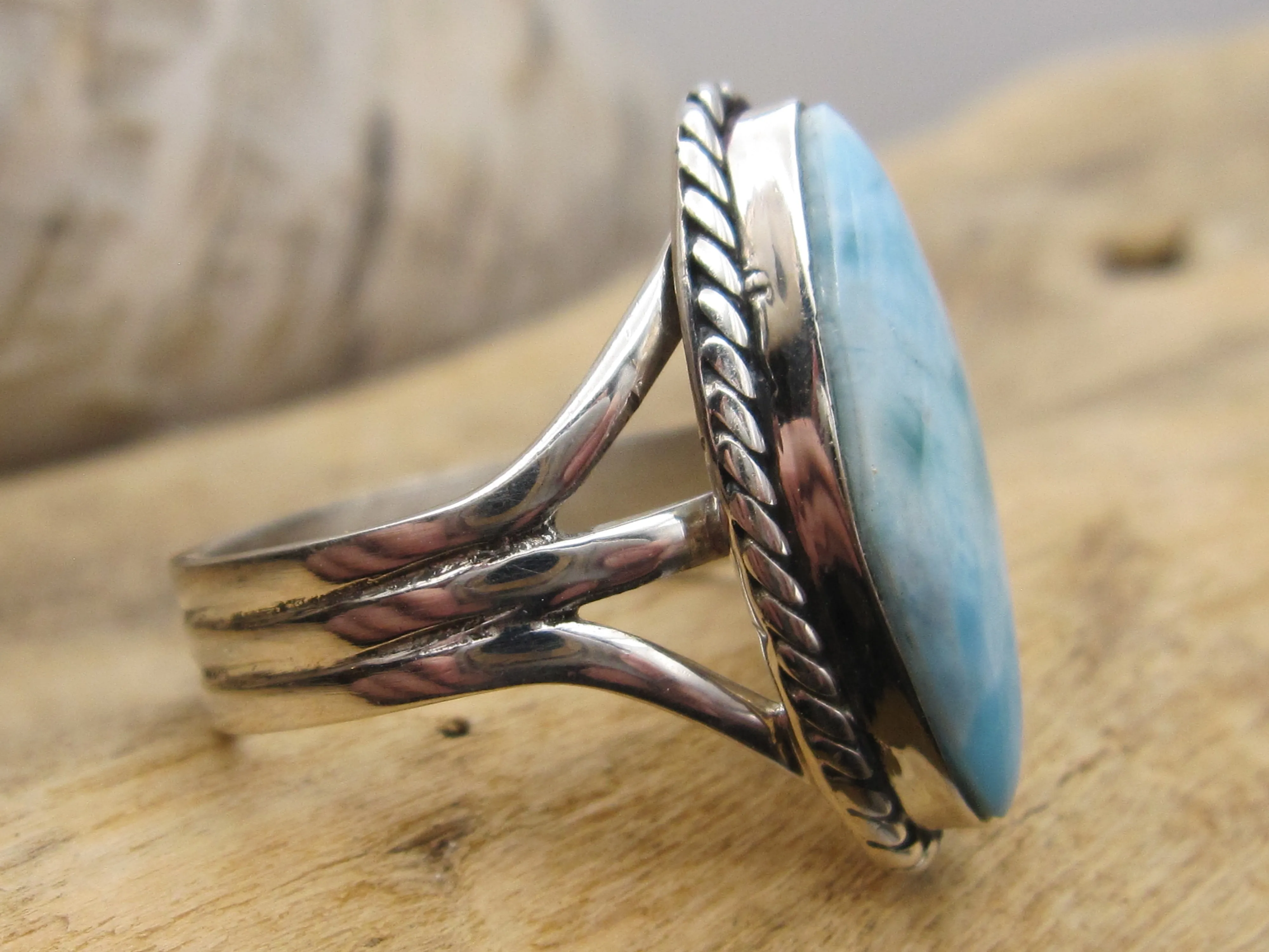 Native Amerian Made Laimar and Sterling Silver Ring