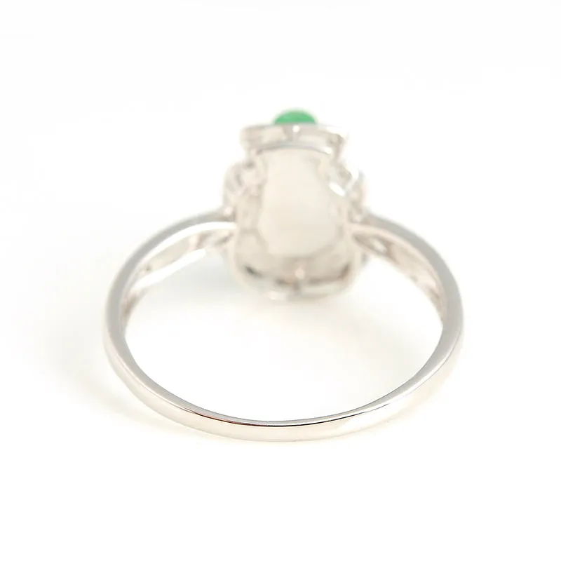 Natural Jade Ring Jadeite Gold Gourd Ring RG62