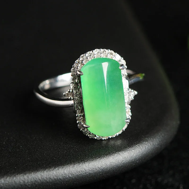 Natural Jade Ring Jadeite Gold Ring RG13