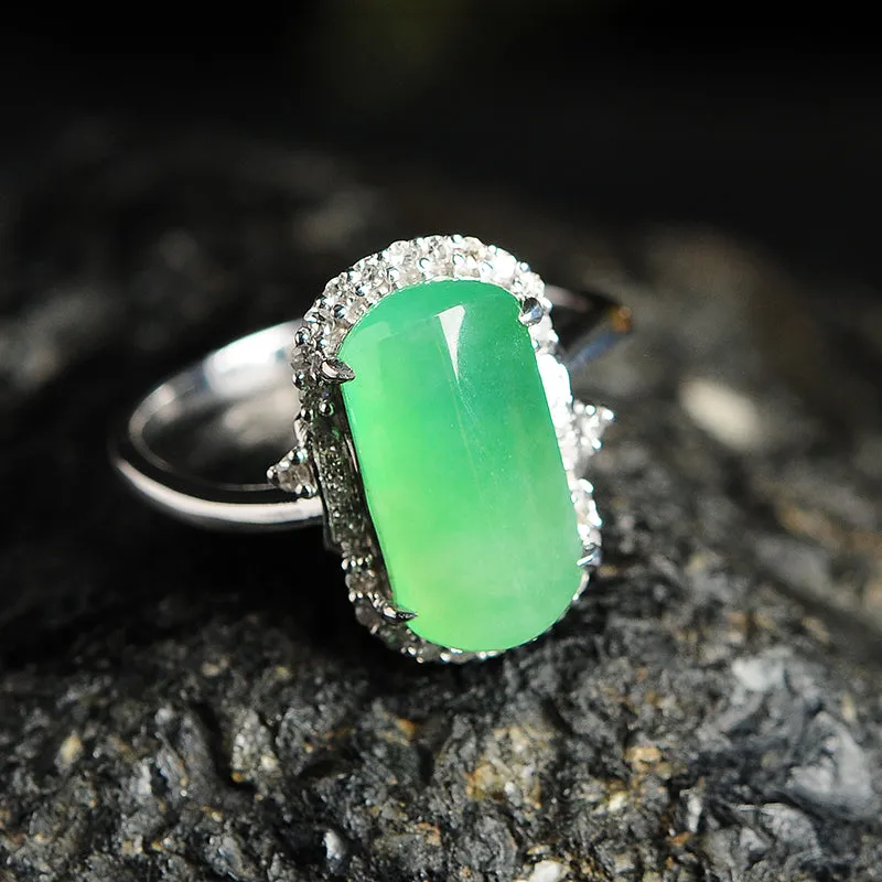 Natural Jade Ring Jadeite Gold Ring RG13