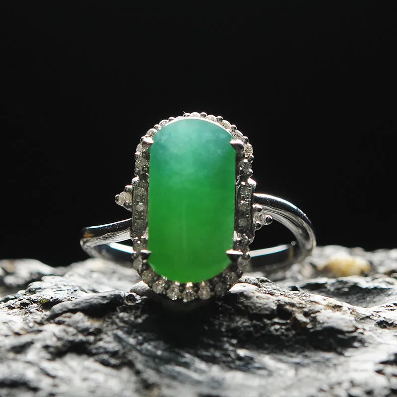 Natural Jade Ring Jadeite Gold Ring RG13