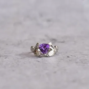 Nature's Embrace - Amethyst Triangle Ring