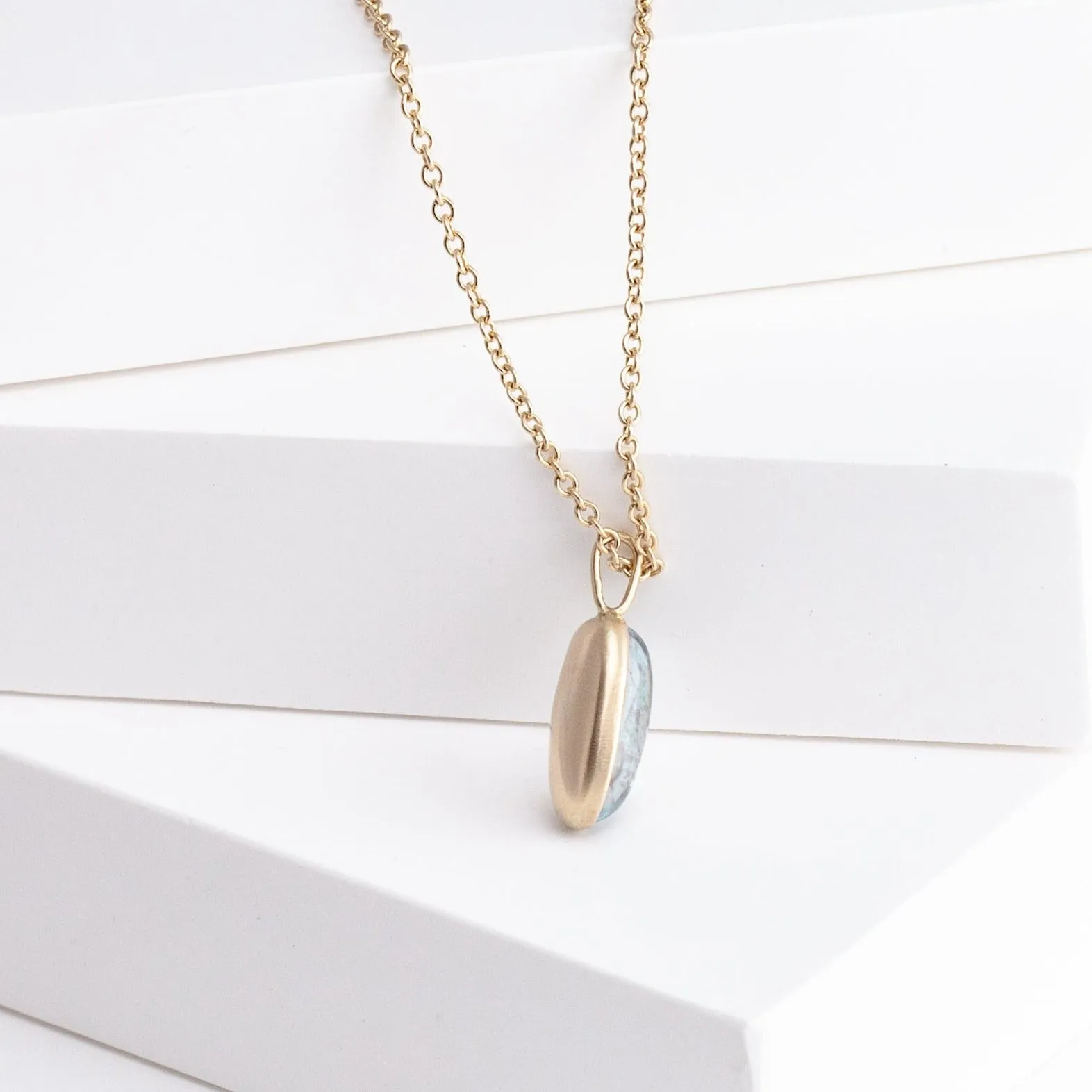 Octavia aquamarine necklace